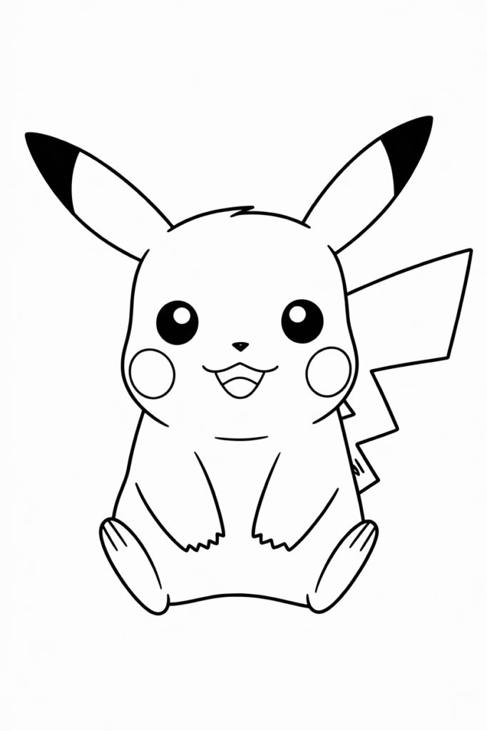 Pikachu Seduto in Modo Adorabile
