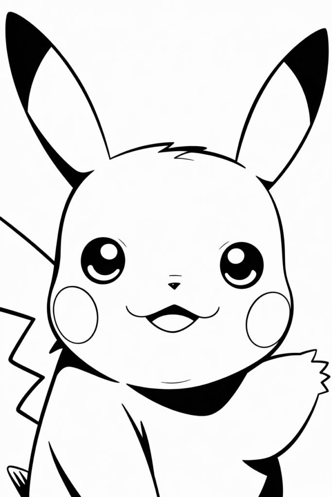 Primo Piano di Pikachu Sorridente