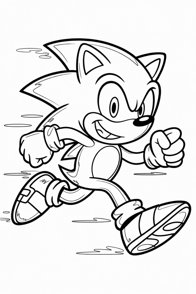 Sonic che Corre alla Massima Velocità